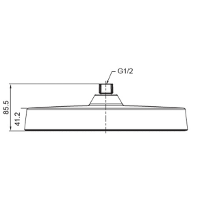 Лейка для душа потолочная Koer KP-0403-01-OH 300мм (KR4992) №2