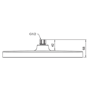 Лейка для душа потолочная Koer KP-0402-05-OH 310x200мм (KR4986) №2