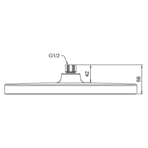 Лейка для душа потолочная Koer KP-0402-07-OH 310x200мм (KR4990) №2