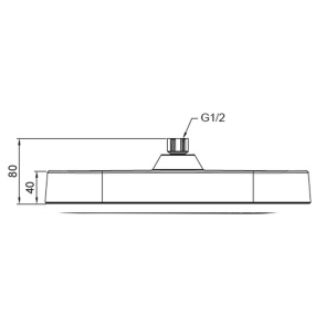 Лейка для душа потолочная Koer KP-0404-01-OH 325x200мм (KR5000) №2