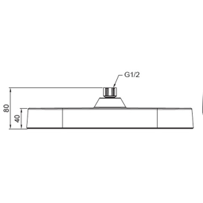 Лейка для душа потолочная Koer KP-0401-01-OH 250мм (KR4980) №2