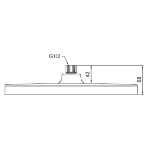 Лейка для душа потолочная Koer KP-0402-03-OH 310x200мм (KR4988) №2