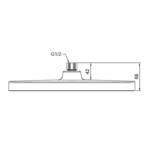 Лейка для душа потолочная Koer KP-0402-01-OH 310x200мм (KR4984) №2