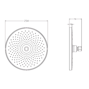Лейка для душа потолочная Koer KP-0413-01-OH 250мм (Цвет хром) (KR5417) №2