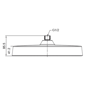 Лейка для душа потолочная Koer KP-0403-07-OH 300мм (KR4998) №2