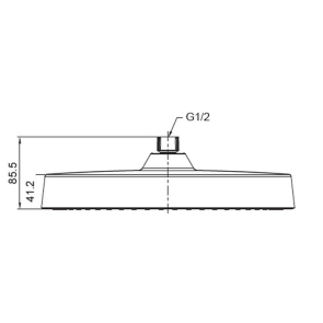 Лейка для душа потолочная Koer KP-0403-03-OH 300мм (KR4996) №2