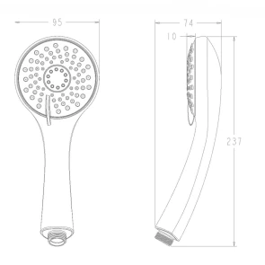 Лійка для душу Koer KP-0405-01 3 функції (Колір хрому) (KR5409) №3