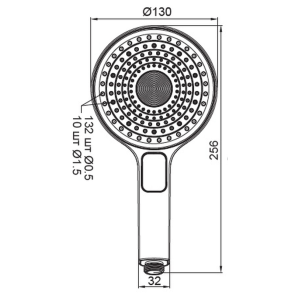 Лійка для душу Koer KP-0403-07 (3 функції) (KR4997) №2