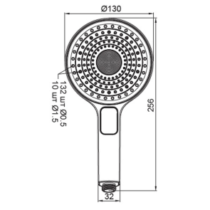 Лейка для душа Koer KP-0403-01 (3 функции) (KR4991) №2