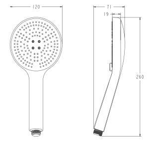 Лейка для душа Koer KP-0406-01 3 функции (Цвет хром) (KR5410) №3