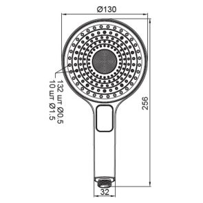 Лейка для душа Koer KP-0403-03 (3 функции) (KR4995) №2
