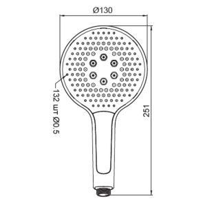 Лійка для душу Koer KP-0401-01 (3 функції) (KR4979) №2