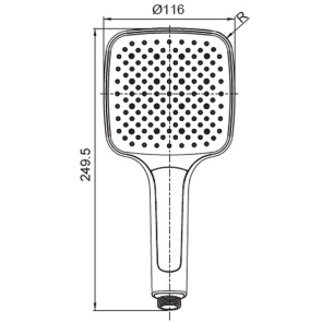 Лейка для душа Koer KP-0402-07 (3 функции) (KR4989) №2
