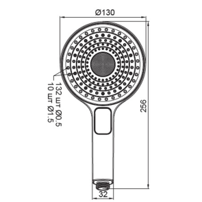 Лейка для душа Koer KP-0403-05 (3 функции) (KR4993) №2