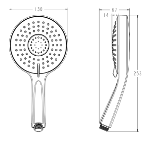 Лейка для душа Koer KP-0408-01 5 функций (Цвет хром) (KR5412) №3