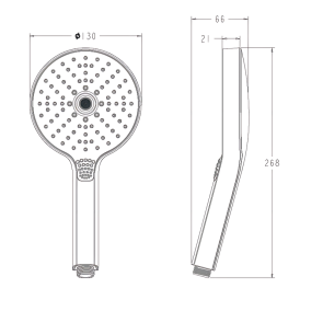 Лійка для душу Koer KP-0411-01 3 функції (Колір хром) (KR5415) №3