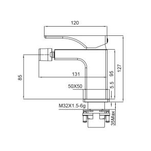 Смеситель для биде Koer KB-20010-05 (Цвет черный) (KR3481) №2