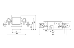 Держатель предохранителей NH3 (max. 630A) белый №4