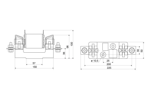 Держатель предохранителей NH2 (max. 250-400A) белый №4