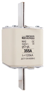 Предохранитель ножевой с плавкой вставкой NH2 355A gG №3