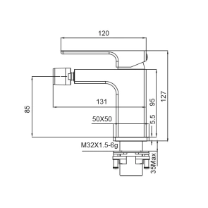 Смеситель для биде Koer KB-20009-01 (Цвет хром) (KR3504) №2