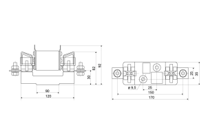 Держатель предохранителей NH0 (max. 160A) белый №2