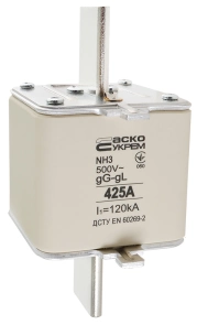 Предохранитель ножевой с плавкой вставкой NH3 425A gG №3