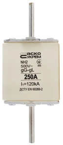 Предохранитель ножевой с плавкой вставкой NH2 250A gG №2