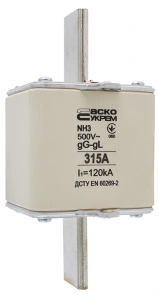 Предохранитель ножевой с плавкой вставкой NH3 315A gG №2
