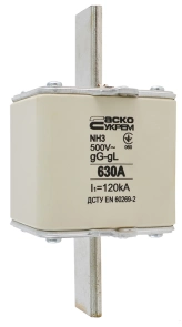 Предохранитель ножевой с плавкой вставкой NH3 630A gG №3