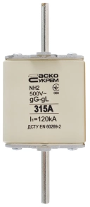 Предохранитель ножевой с плавкой вставкой NH2 315A gG №1