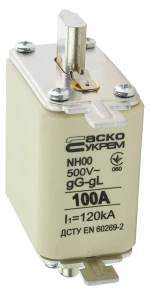 Предохранитель ножевой с плавкой вставкой NH00 100A gG №2