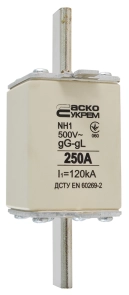 Предохранитель ножевой с плавкой вставкой NH1 250A gG №1