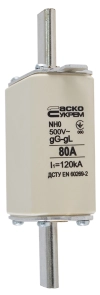 Предохранитель ножевой с плавкой вставкой NH0 80A gG №4