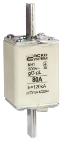 Предохранитель ножевой с плавкой вставкой NH1 80A gG №2