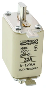 Предохранитель ножевой с плавкой вставкой NH00 32A gG №2
