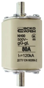 Предохранитель ножевой с плавкой вставкой NH00 80A gG №4