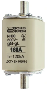 Предохранитель ножевой с плавкой вставкой NH00 160A gG №4