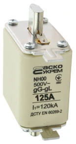 Предохранитель ножевой с плавкой вставкой NH00 125A gG №1