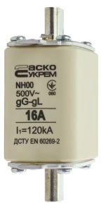 Предохранитель ножевой с плавкой вставкой NH00 16A gG №5