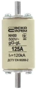 Предохранитель ножевой с плавкой вставкой NH00 125A gG №5