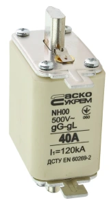 Предохранитель ножевой с плавкой вставкой NH00 40A gG №2