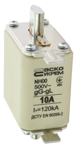 Предохранитель ножевой с плавкой вставкой NH00 10A gG №5