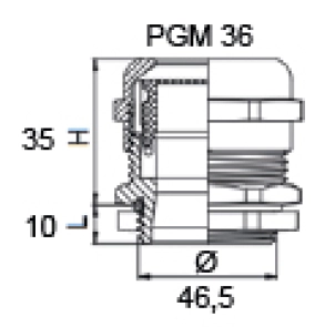Сальник металлический PGM 36 №3