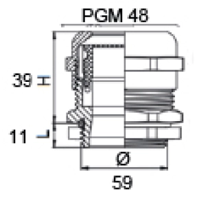 Сальник металлический PGM 48 №4
