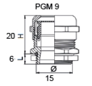 Сальник металлический PGM 9 №3