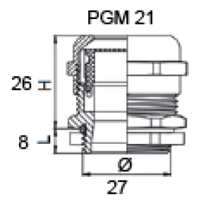 Сальник металлический PGM 21 №2