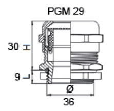 Сальник металлический PGM 29