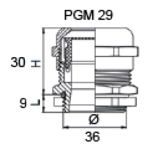 Сальник металлический PGM 29 №1