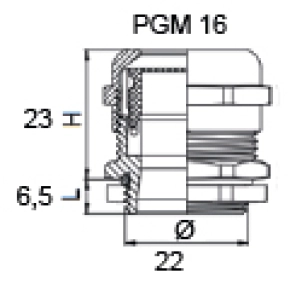 Сальник металлический PGM 16 №3